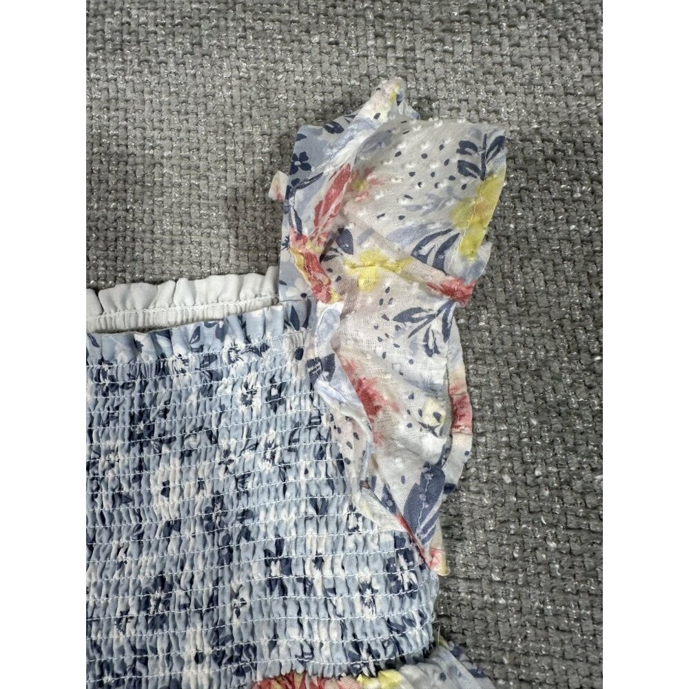 Haute Hippie Dress Girls 3T Floral Ruffle Sleeve Lined Summer Lightweight Casual - Picture 4 of 9